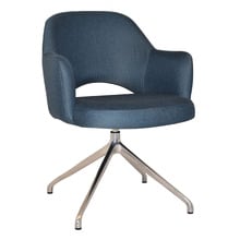 Lex Cotton-Blend Trestle Armchairs (Set of 2)